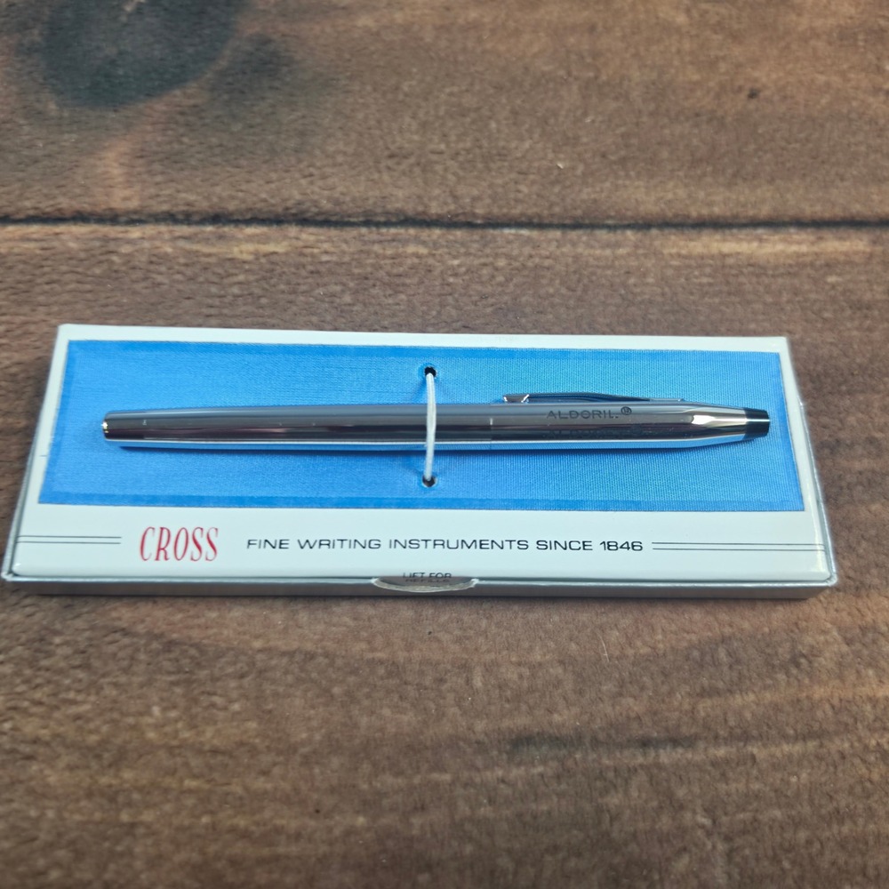 Cross Soft Tip Pen  Chrome Excellent Vintage Century Aldoril Engraved